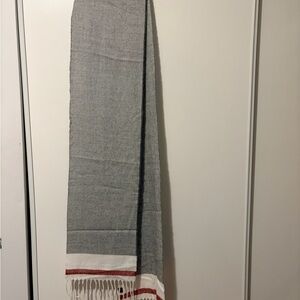 Cozy Gray and Red Women's Scarf